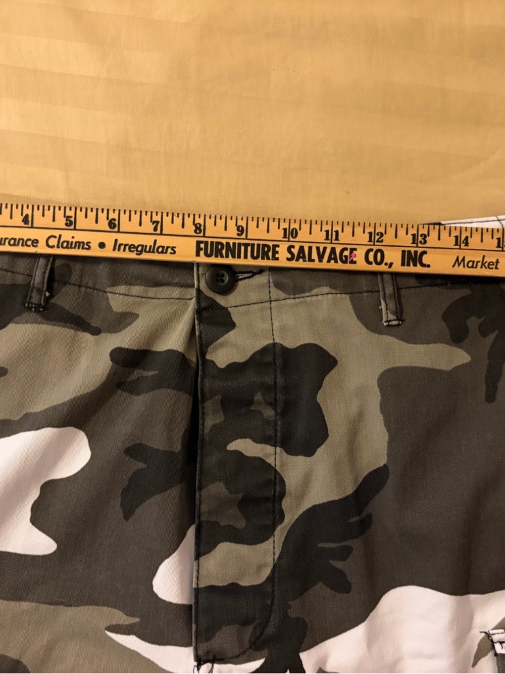 Rothco BDU Camo Cargo Shorts Mens Large White Gray Camouflage Military Tactical - Picture 9 of 13